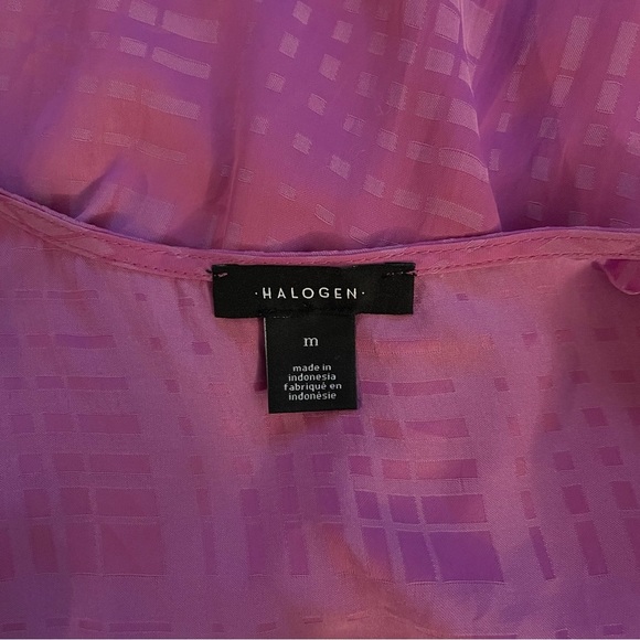 Halogen Sleeveless Blouse‎ Women's Size Medium Pink Rosebud Twist Front Top - Picture 8 of 9